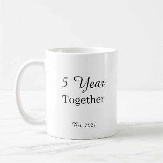 5 Year Anniversary Mug – First Wedding Anniversary Kaffeetasse (Links)