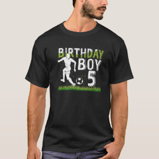 5 Year Old Soccer Birthday Party Theme 5Th Gift Fo T-Shirt