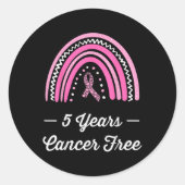 5 Years Breast Cancer Survivor Runder Aufkleber (Vorderseite)
