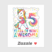 5 Years Old Unicorn Flossing 5th Birthday Girl Uni Aufkleber (Blatt)