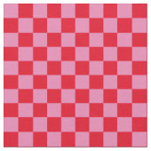 .5 Zoll Karo Rosa und Rote Tafel Stoff (Nahaufnahme)