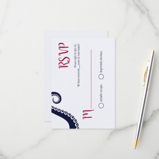 5 Zoll x 3,5" Antwortkarte RSVP Karte (Vorderseite/Rückseite Beispiel)