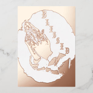 5 Zoll x 7 Zoll Foil Holiday Card Folien Feiertagskarte