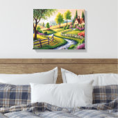 5D DIY Diamant Painting Kit - Landschaft Villa Leinwanddruck (Insitu (Schlafzimmer))