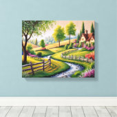 5D DIY Diamant Painting Kit - Landschaft Villa Leinwanddruck (Insitu (Holzboden))