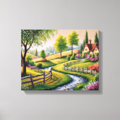 5D DIY Diamant Painting Kit - Landschaft Villa Leinwanddruck (Vorderseite)