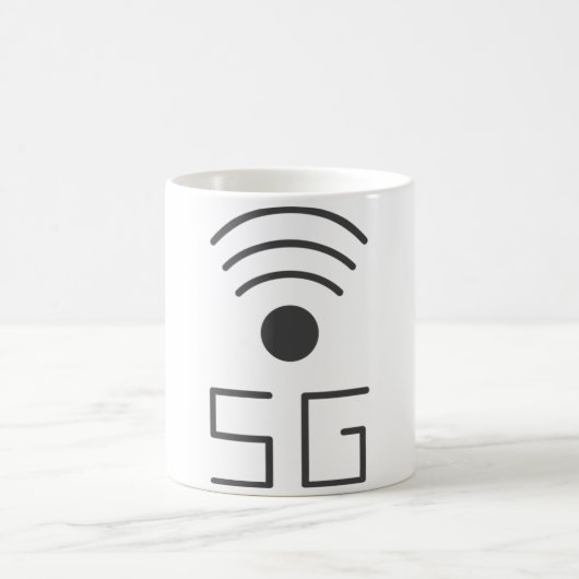 5G WiFi Icon Kaffeemaschine Tasse (Mittel)