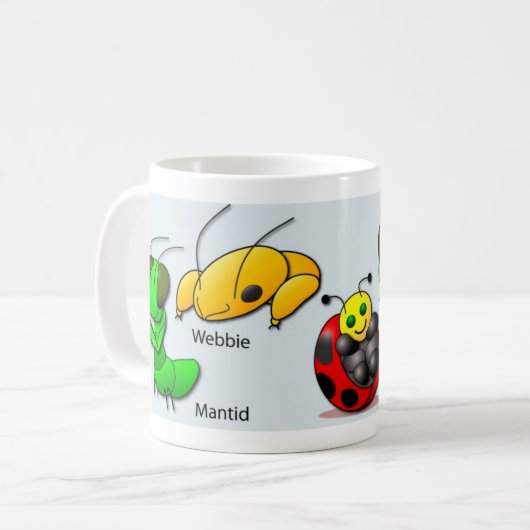 5HappyBugs Kaffeetasse (Vorderseite Links)