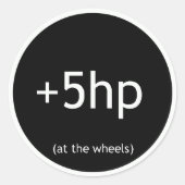 +5HP RUNDER AUFKLEBER (Vorderseite)