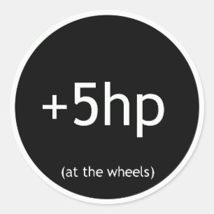 +5HP RUNDER AUFKLEBER