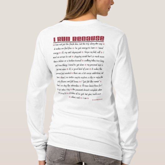5K - Ich laufe weil T-Shirt (Rückseite)
