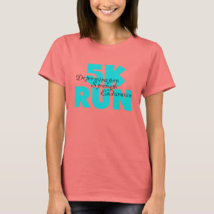 5K Lauf Aqua Sports Running T-Shirt