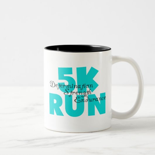5K Lauf Aqua Sports Running Zweifarbige Tasse (Rechts)