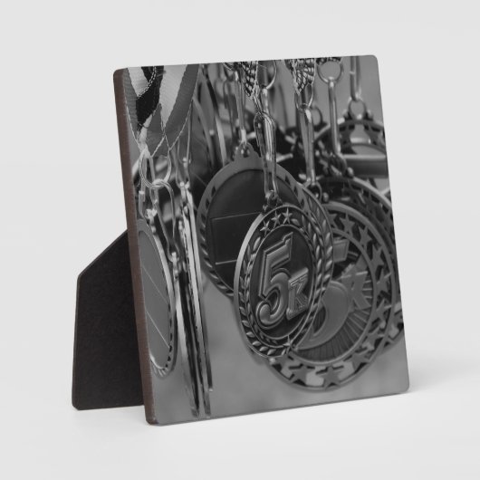 5K Laufende Medaillen B&W-Foto Fotoplatte (Vorderseite)