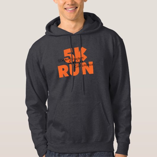 5K Lauforange Hoodie (Vorderseite)