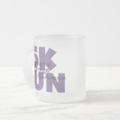 5K Lila laufen Mattglastasse (Vorderseite Links)