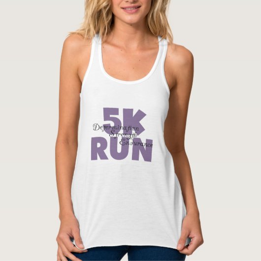 5K Lila laufen Tank Top (Vorderseite)