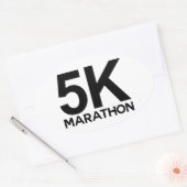 5k Marathon Ovaler Aufkleber (Umschlag)