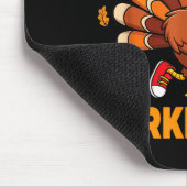 5k On Turkey Day Funny Running Thanksgiving Turkey Mousepad (Ecke)