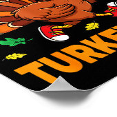 5k On Turkey Day Funny Running Thanksgiving Turkey Poster (Ecke)