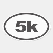 5K Oval Running Decal Ovaler Aufkleber (Vorderseite)