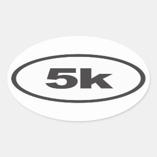 5K Oval Running Decal Ovaler Aufkleber