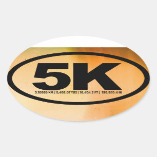 5K OVALER AUFKLEBER