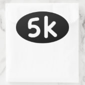 5k ovaler aufkleber (Tasche)