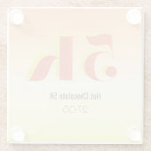 5k Race Running Celebration Bold Yellow Red Text Glasuntersetzer (Rückseite)