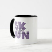 5K Run Lila Inspirierend Runner Tasse (Vorderseite Links)