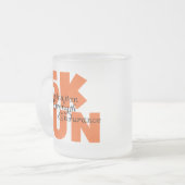 5K Run Orange Mattglastasse (Vorderseite Links)