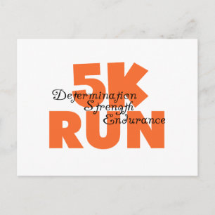 5K Run Orange Postkarte