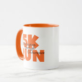 5K Run Orange Tasse (Vorderseite Links)