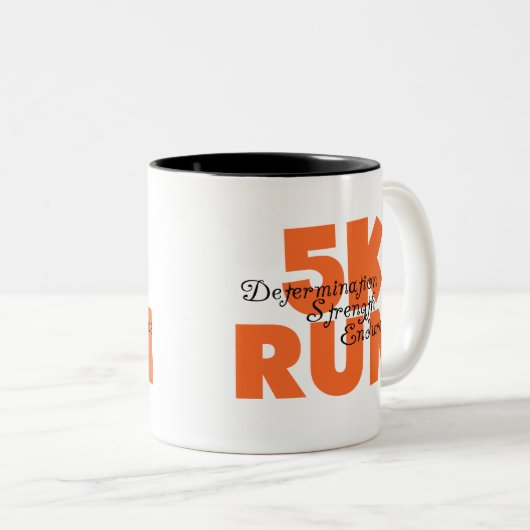 5K Run Orange Zweifarbige Tasse (VorderseiteRechts)
