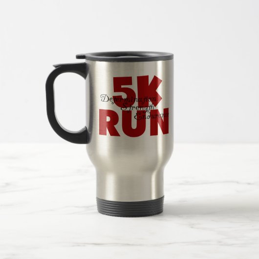 5K Run Red Motivierend Running Reisebecher (Links)