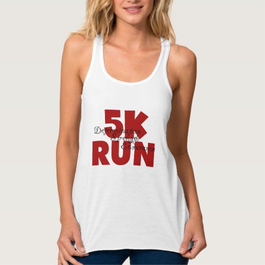 5K Run Red Tank Top (Vorderseite)