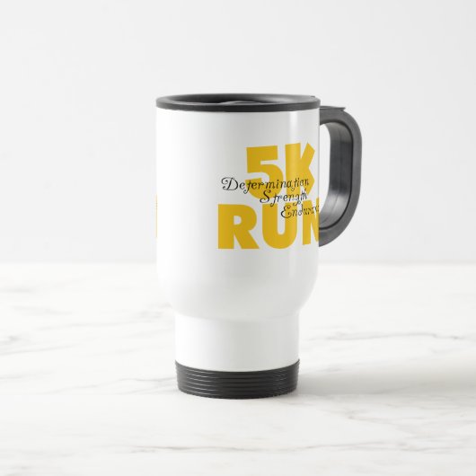 5K Run Yellow Reisebecher (VorderseiteRechts)