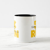 5K Run Yellow Zweifarbige Tasse (Mittel)