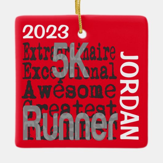 5K Runner Extraordinaire CUSTOM Keramikornament (Vorderseite)