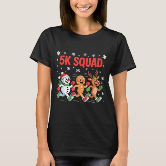 5k Squad Shirt Funny Christmas Running Team (Vorderseite)