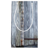 5lx3wx8.5h Kleine Geschenktasche Weißwaschholz Hol Kleine Geschenktüte (Vorderseite)