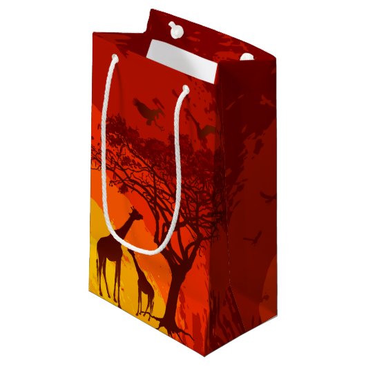 5lx3wx8.5h Small Geschenkbeutel Beutel African Saf Kleine Geschenktüte (Vorderseite Schrägansicht)
