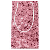 5lx3wx8.5h Small Gift Bag Rose Gold Glitzer Kleine Geschenktüte (Vorderseite)