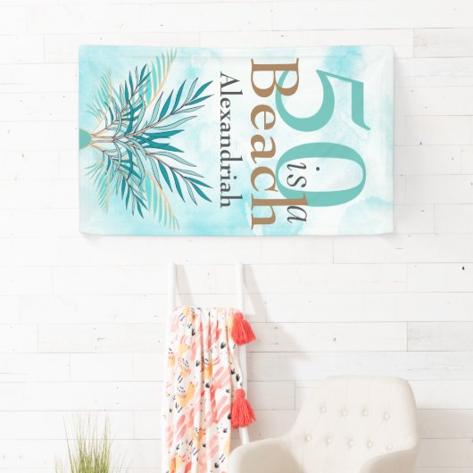 5O IST EIN STRAND 500 Aquamarines Party Banner (Insitu)