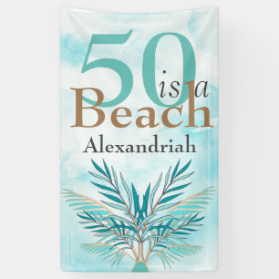 5O IST EIN STRAND 500 Aquamarines Party Banner