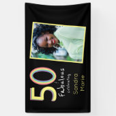 5O und fabelhafte schwarz-gelbe Regenbogen-Chic Ge Banner (Vertikal)
