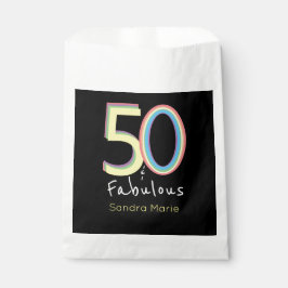 5O und fabelhafte schwarz-gelbe Regenbogen-Chic Ge Geschenktütchen