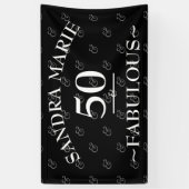 5O und fabelhafte Schwarz und Weiß moderne Geburts Banner (Vertikal)