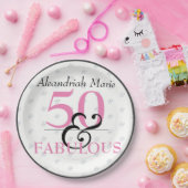 5O und fabelhaftes Elegant Moderner Geburtstag Pappteller (Party)