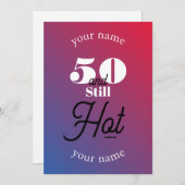 5O und immer noch heiß Dankeskarte (Vorne/Hinten)